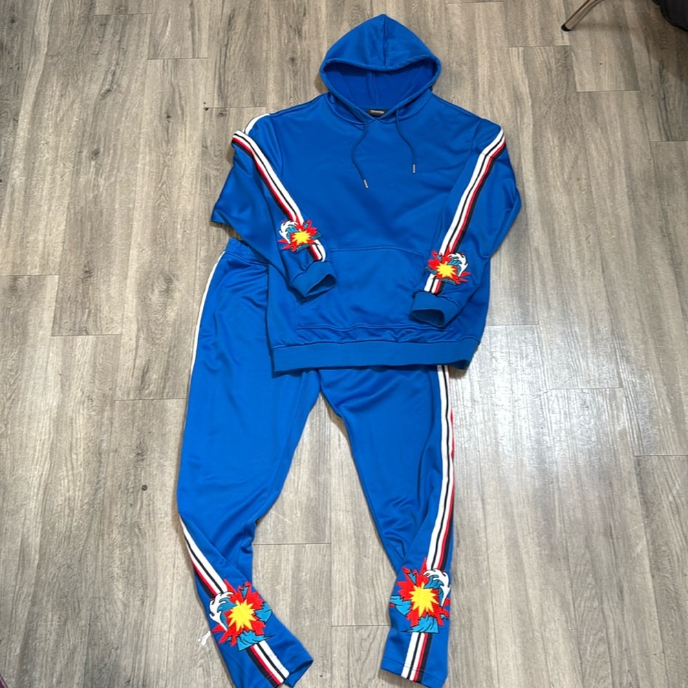 Royal blue Pink Dolphin tracksuit rare